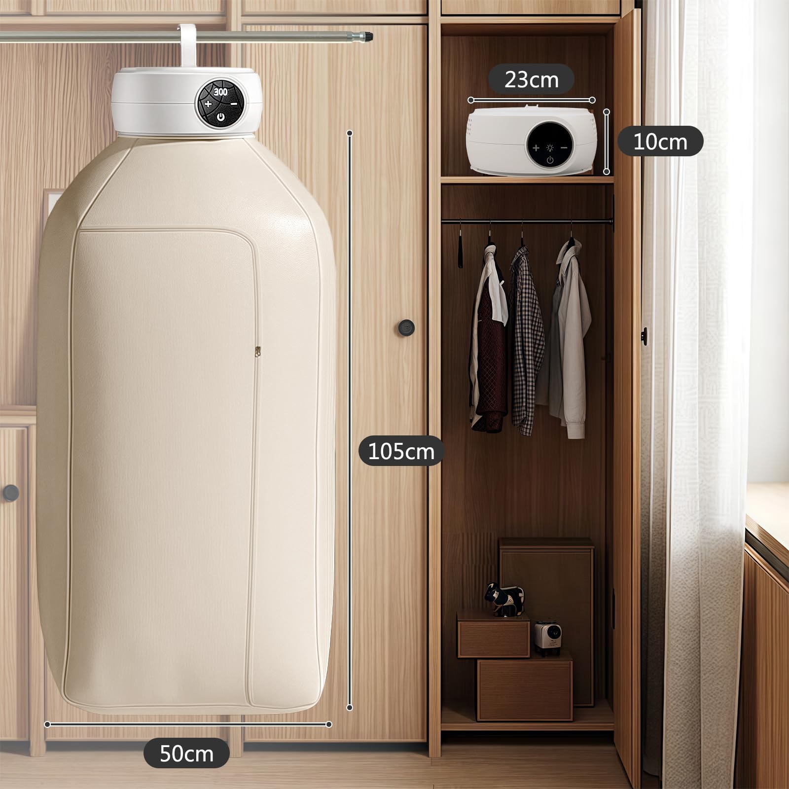 Tragbarer Wäschetrockner Klein, Faltbare Trockenmaschine Kleiderschrank Warmlufttrockner Mini Wäschetrockner Ständer Wäscheständer Schnell Trocknend mit Timing-Funktion