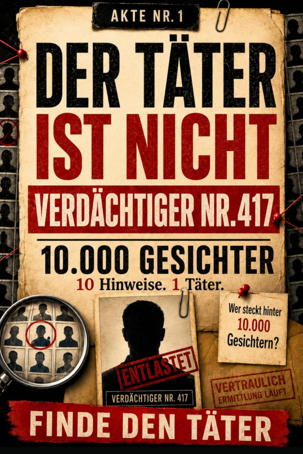 Der Täter ist nicht Verdächtiger Nr. 417: 10.000 Gesichter, 10 Hinweise, 1 Täter – Interaktives Krimi-Rätselbuch mit Beobachtung, Logik und Deduktion