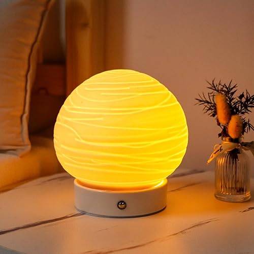 Miniatura 3 de JHY DESIGN Lámpara de mesa decorativa con pilas, funciona con pilas, lámpara interior con bombilla LED, linterna al aire libre, ideal para