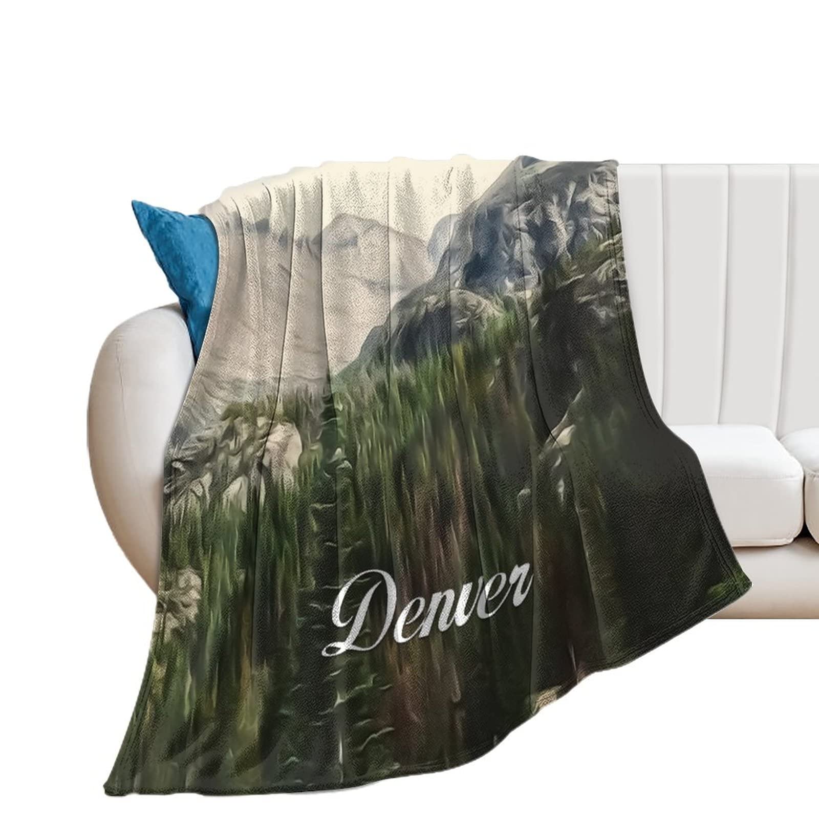 Couverture en flanelle Denver au fini peluche | Plaid microfibre lit et canapé haut de gamme