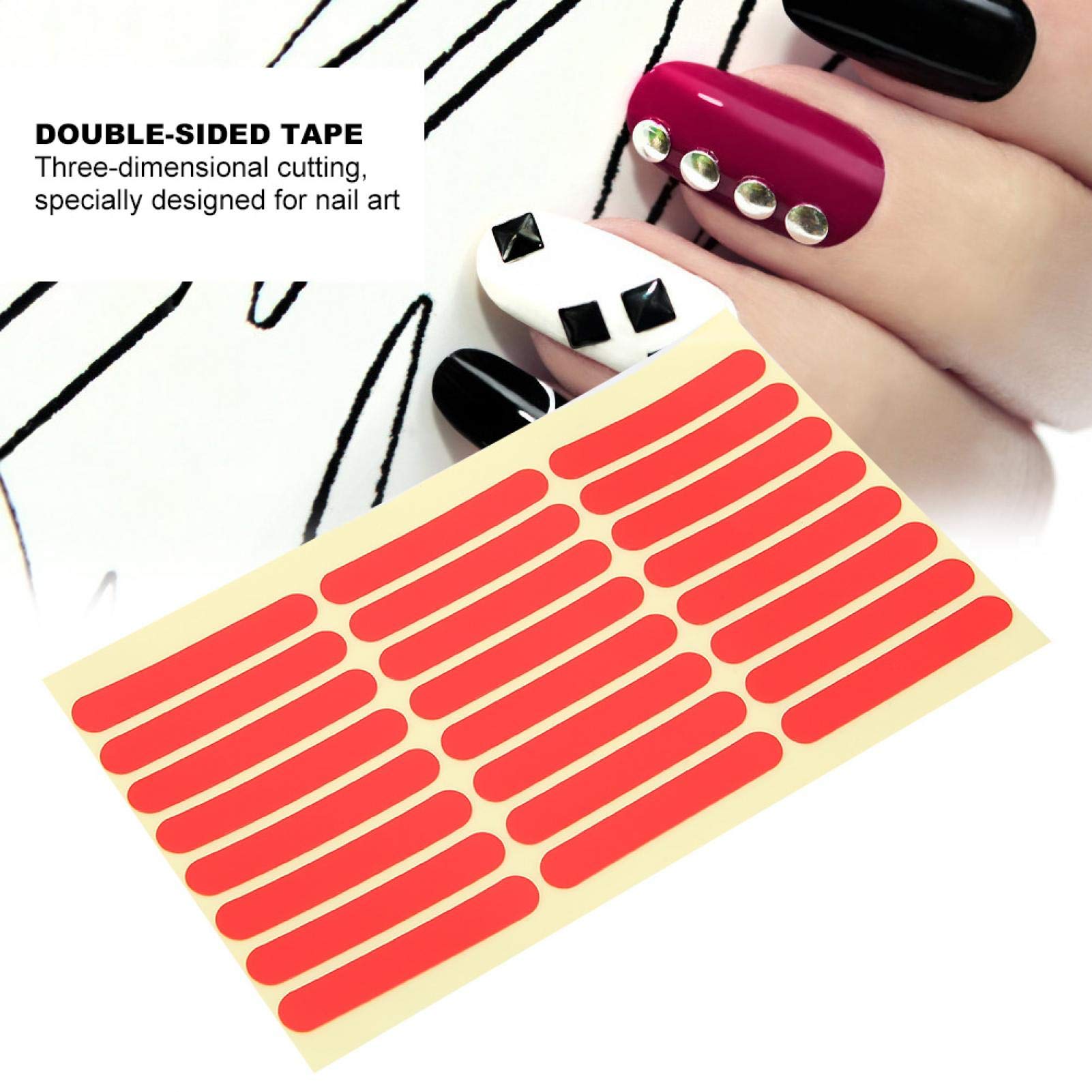 3pcs Nail Art Double-Sided Tape Nail Tip Display Double-Sided Adhesive Manicure Tool Fake Nails Display Stand for Nail Salon