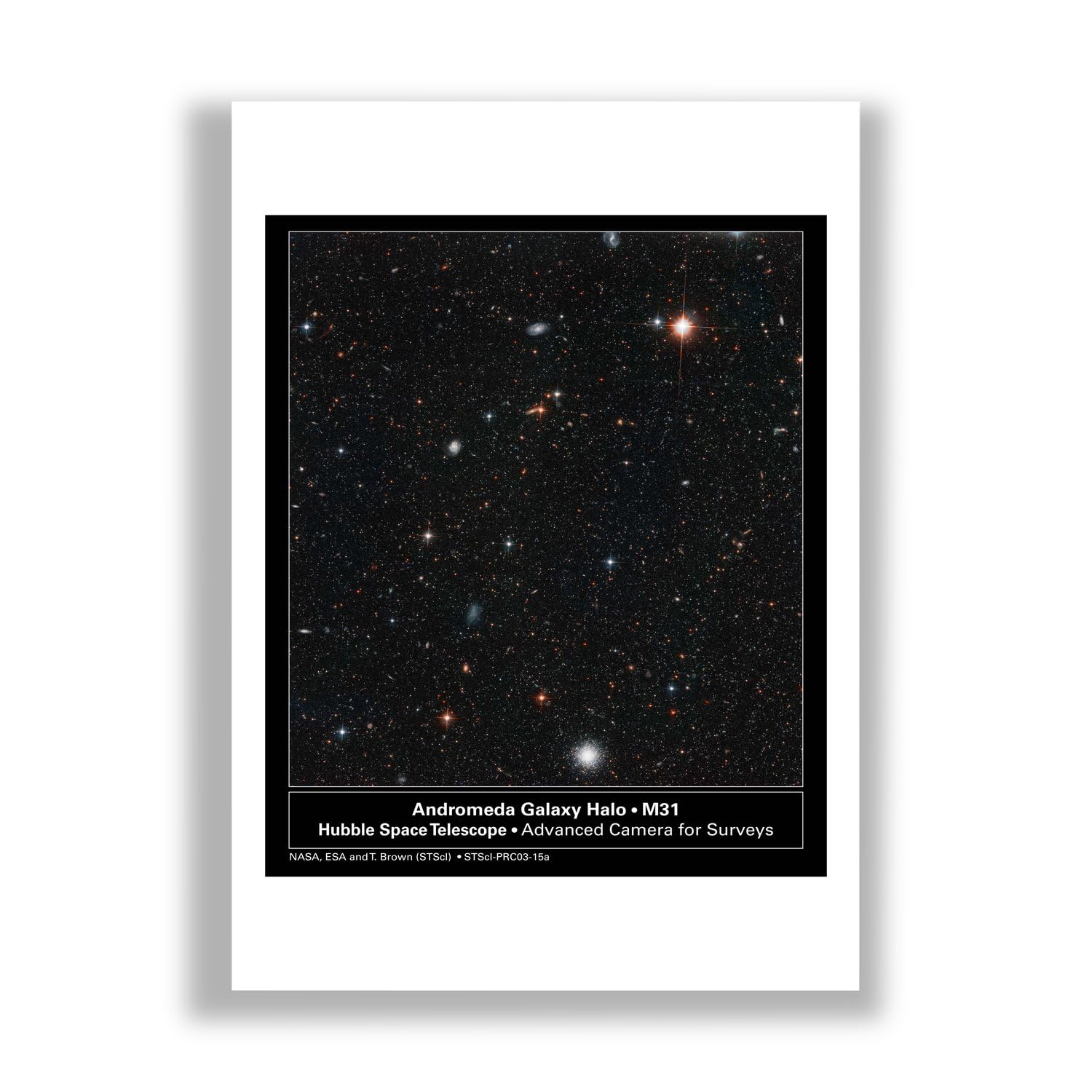 Poster Hubble M31 Andromeda Galaxy Deep Field impression d'art mat grand format