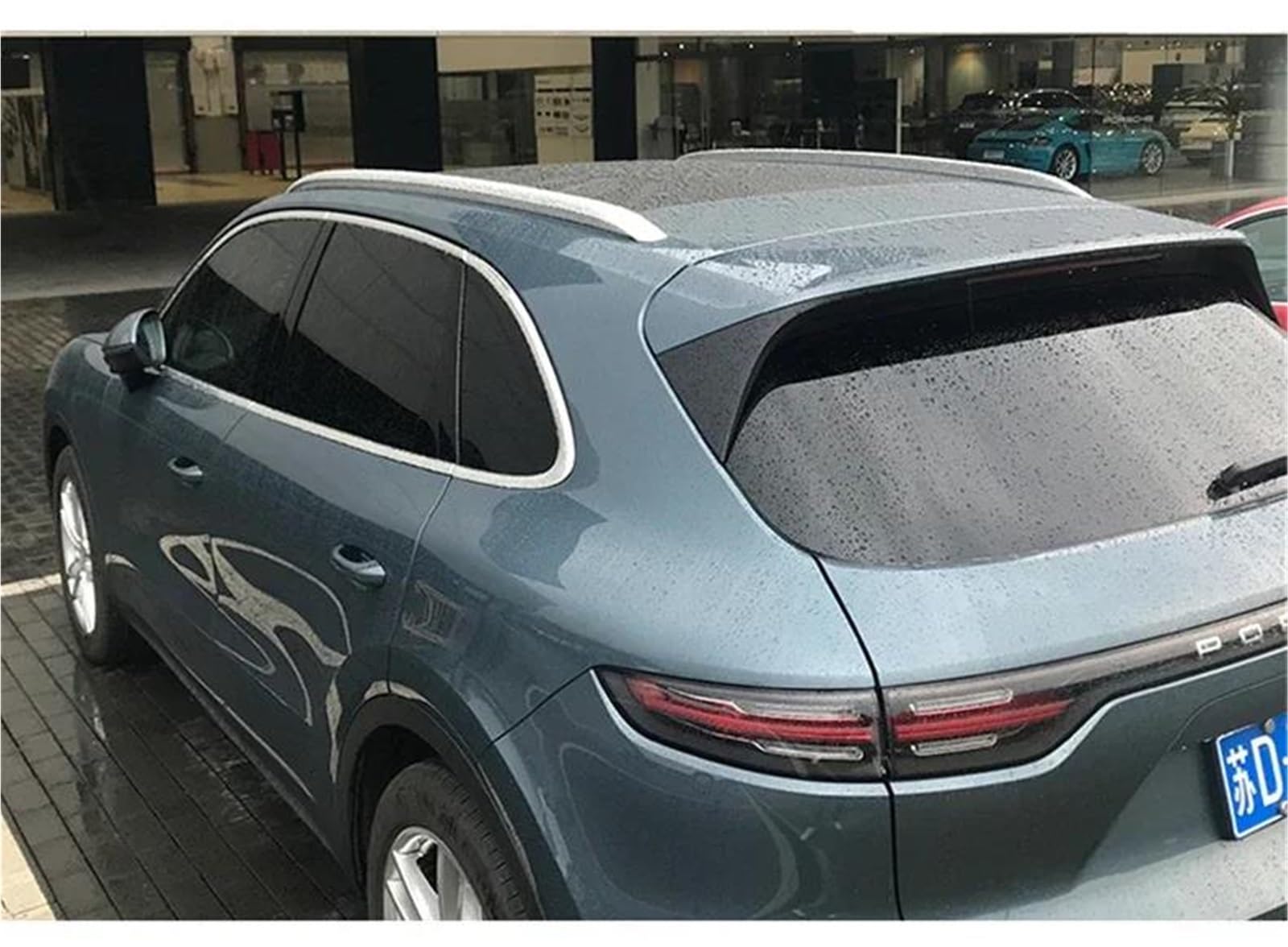 Barras Portaequipajes Portaequipajes para Techo De Coche Barras para Cayenne para Turbo S 2018-2025 Barra Cruzada Superior Accesorios Riel(Negro)