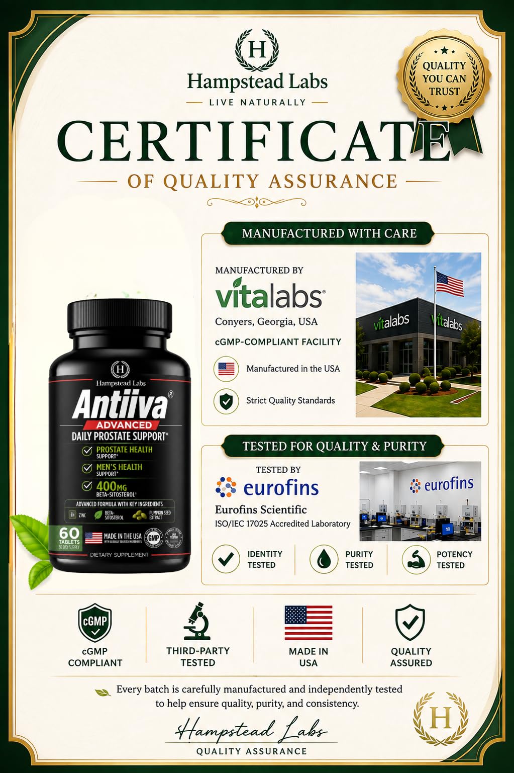 Advanced Men Prostate Health Supplement for Bladder | Beta-Sitosterol 400MG — Amazon image 6