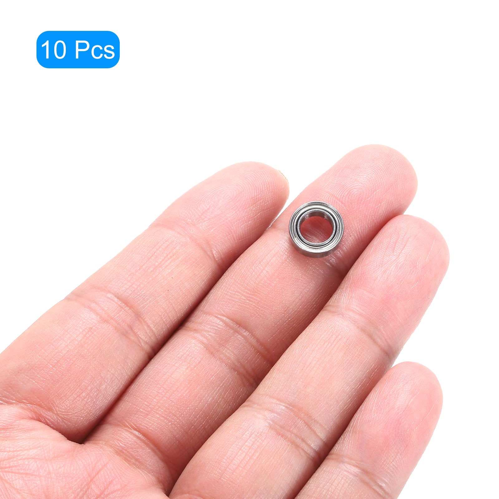 QUARKZMAN 10 sztuk miniaturowe łożyska kulkowe głęboko gardło Mr106Zz 6 x 10 x 3 mm z podwójnym ekranowaniem do silników elektrycznych, urządzeń gospodarstwa domowego, maszyn ogrodowych, P5 (Abec 5)
