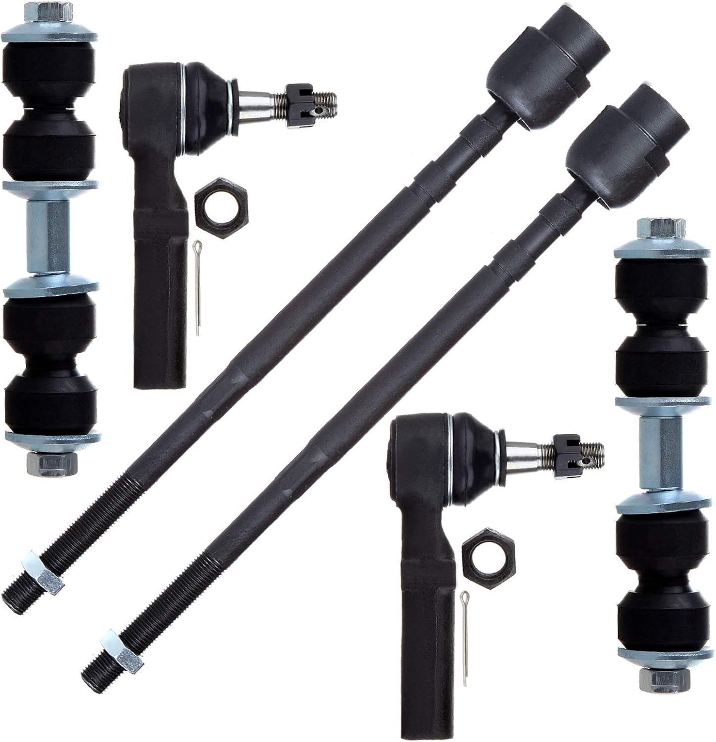 SCITOO 6PCS Set Suspension Kit Tie Rod Ends Sway Bar End Links For Buick Allure Century LaCrosse Regal,For Chevy Impala Monte Carlo,For Oldsmobile Intrigue,For Pontiac Grand Prix EV195 ES3459 K5342