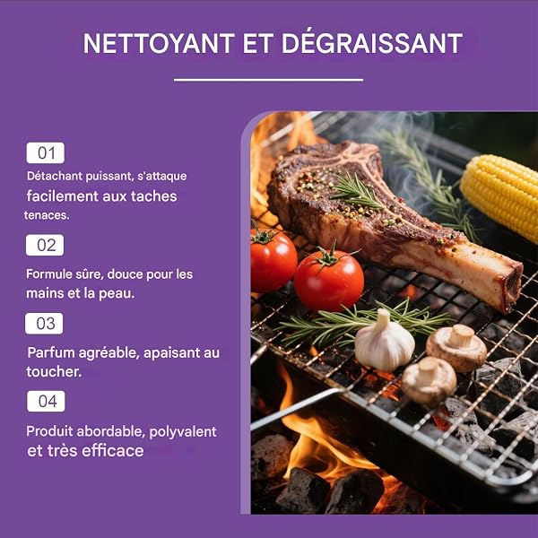 Spray Dégrasseur Pour Gril | 120ml Dégraissant Barbecue Grilles de Cuisson | Spray Nettoyant Four De Cuisson Poêle Plat De Tache Graisse - 4