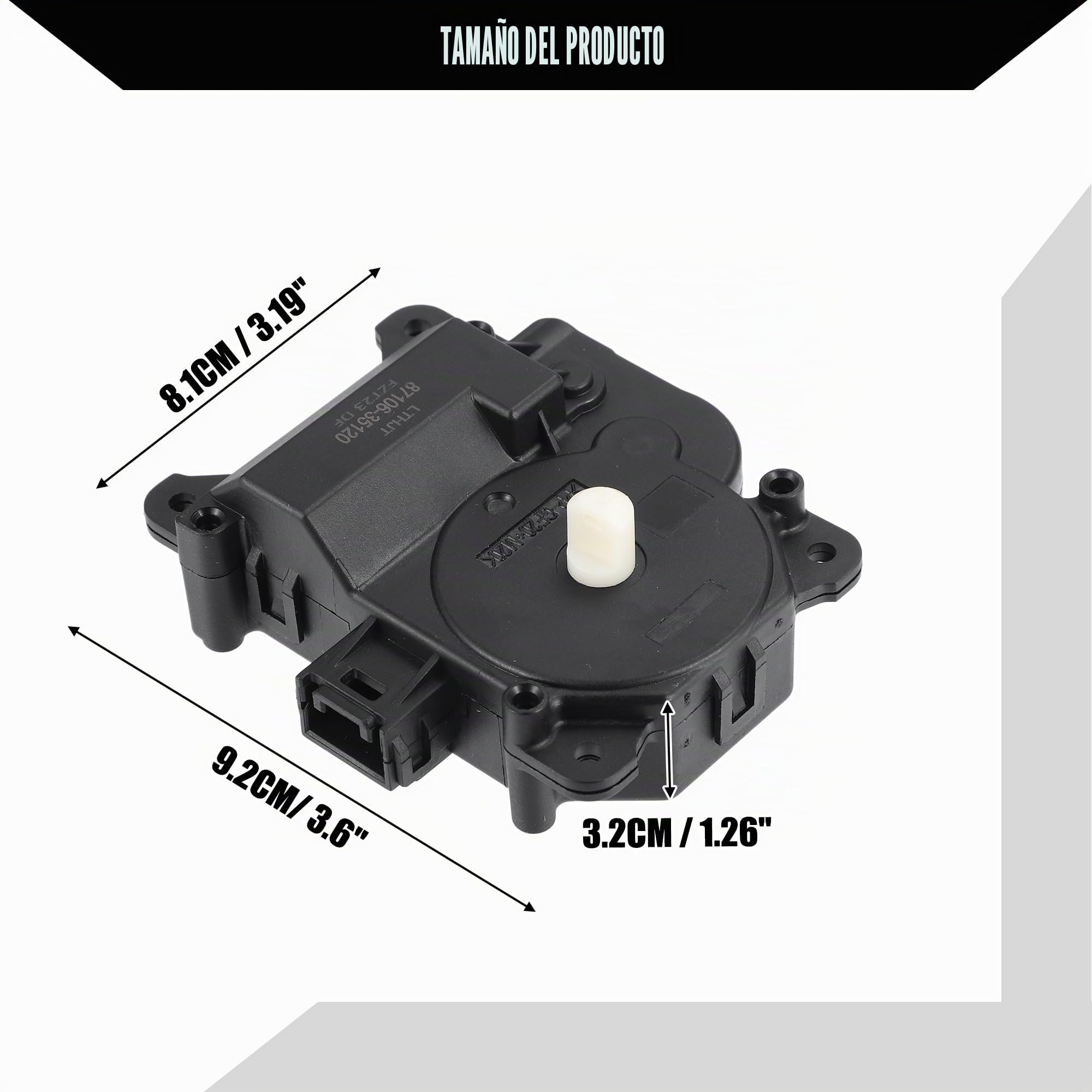 A ABSOPRO Actuador De Puerta Mezcla Hvac Para Toyota 4Runner 03-09 1Pc | Para Toyota Fj Cruiser 10-14, No.8710635120, Material Plastico Y Metal, Color Negro, Tamano 9.2X8.1X3.2Cm, 5 Pines