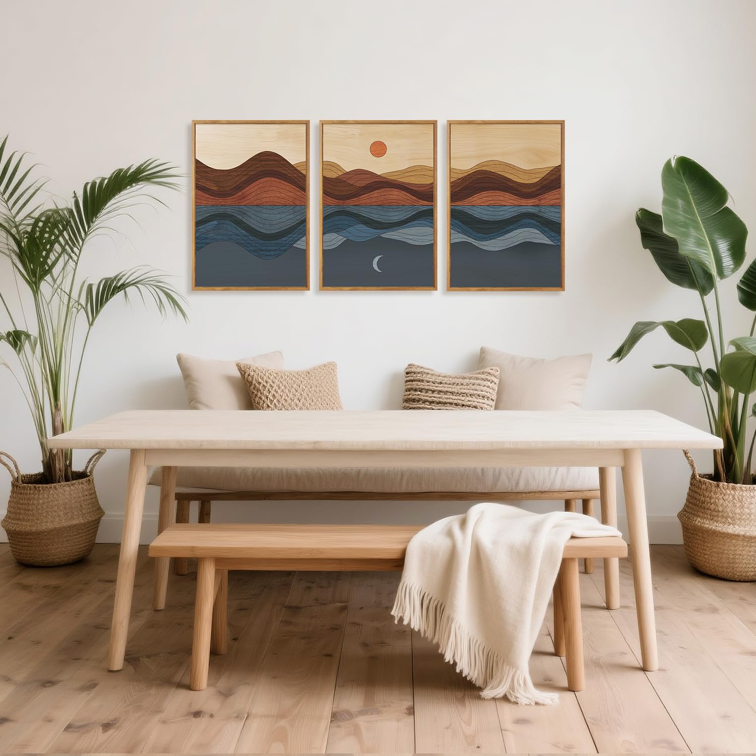 CHDITB Mountain Frame Canvas Wall Art, Nature themed office Wall Decor, country Scenic Art Spiritual Wall Painting, Vintage national park Mountains forest Art Prints for Living Room, Bedroom 16"x24"x3 — view 116