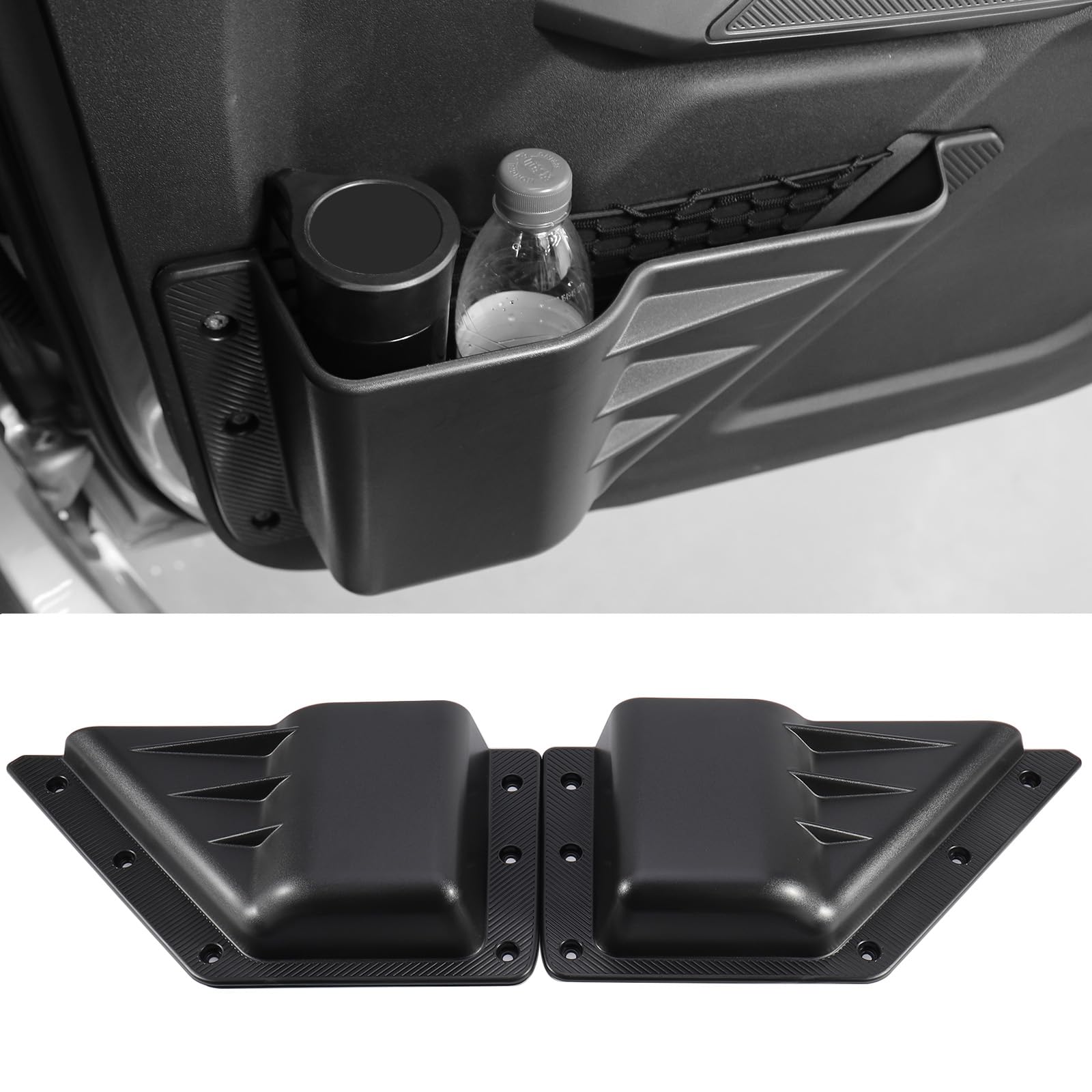 Photo 1 of Front Door Pocket for Bronco 2021-2026 Front Storage Pocket Side Cup Holder