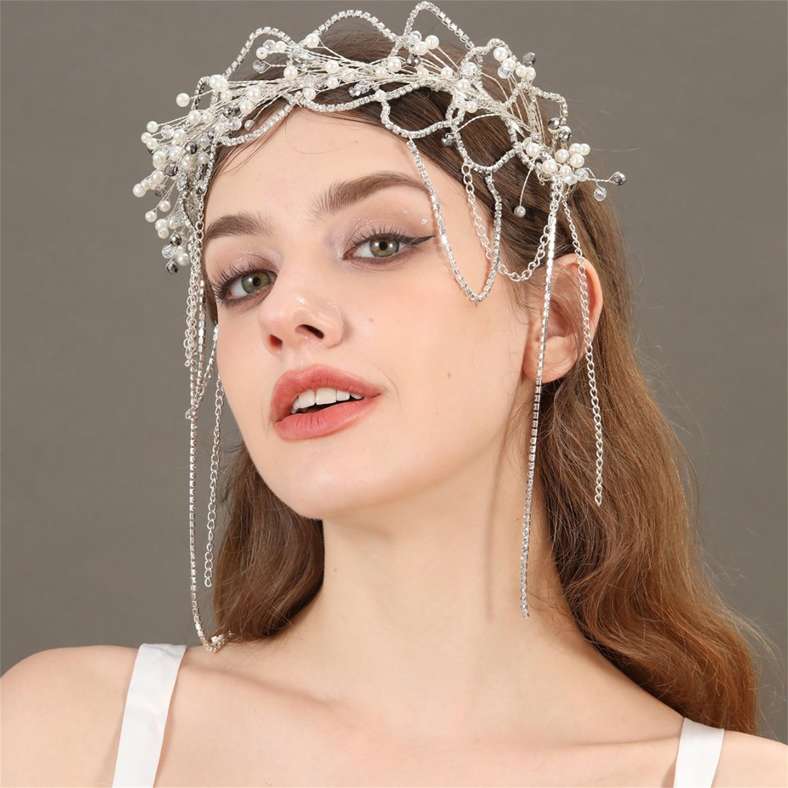 Accessorio per capelli alla moda per matrimonio, elegante fascia per capelli da sposa, accessorio alla moda per feste ed eventi, splendido gioiello alla moda