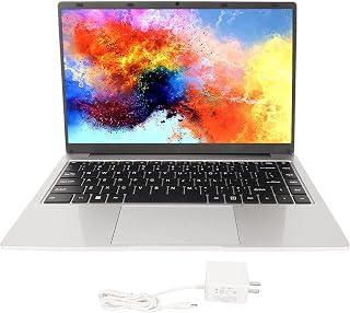 Laptop Ultrafino de 14 Polegadas para Windows 11, 6 GB de RAM, SSD de 512 GB, Processador Celero J4105, WiFi 2.4G 5G, 6000mAh, 1920x1080 2K, Com Microfone Embutido, Prata (EUA)