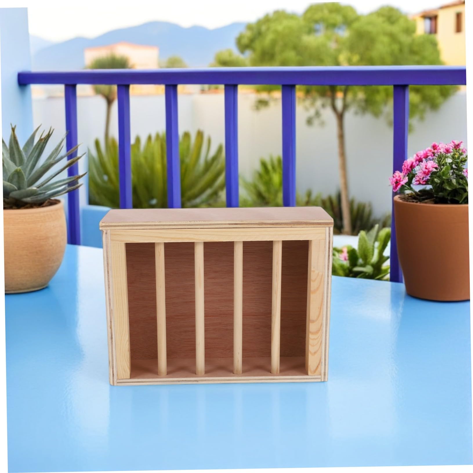 Wandmontierter Heuraufe für Kleintiere mit Offenem Design