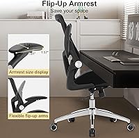 Vista 6 de Silla de oficina ergonómica de escritorio, 400 libras, grande y alta, resistente, cojín de espuma de modelado 3D ancho y suave, silla de escritorio