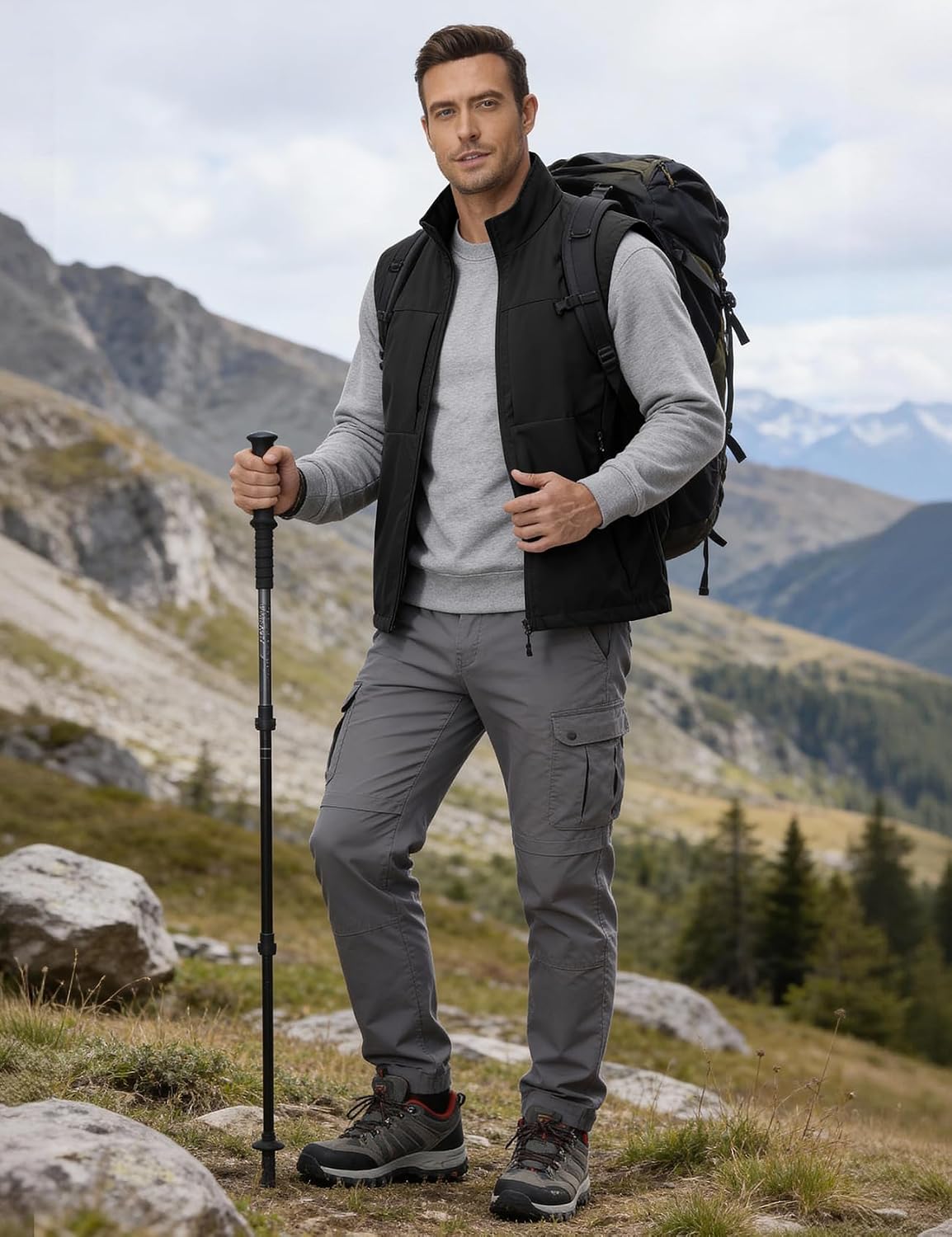 Eisctnd Men's Lightweight Quick Dry Vest Sleeveless Outdwear Utility Jacket for Travel Hiking Fishing Photography Camping