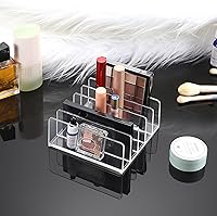 Vista 3 de Hipiwe 2-Pack Acrylic File Organizer for Sorting Mail - 5 Slots Letter Sorter Clear Desktop Bill Divider Holder for Paper Envelope Document Book