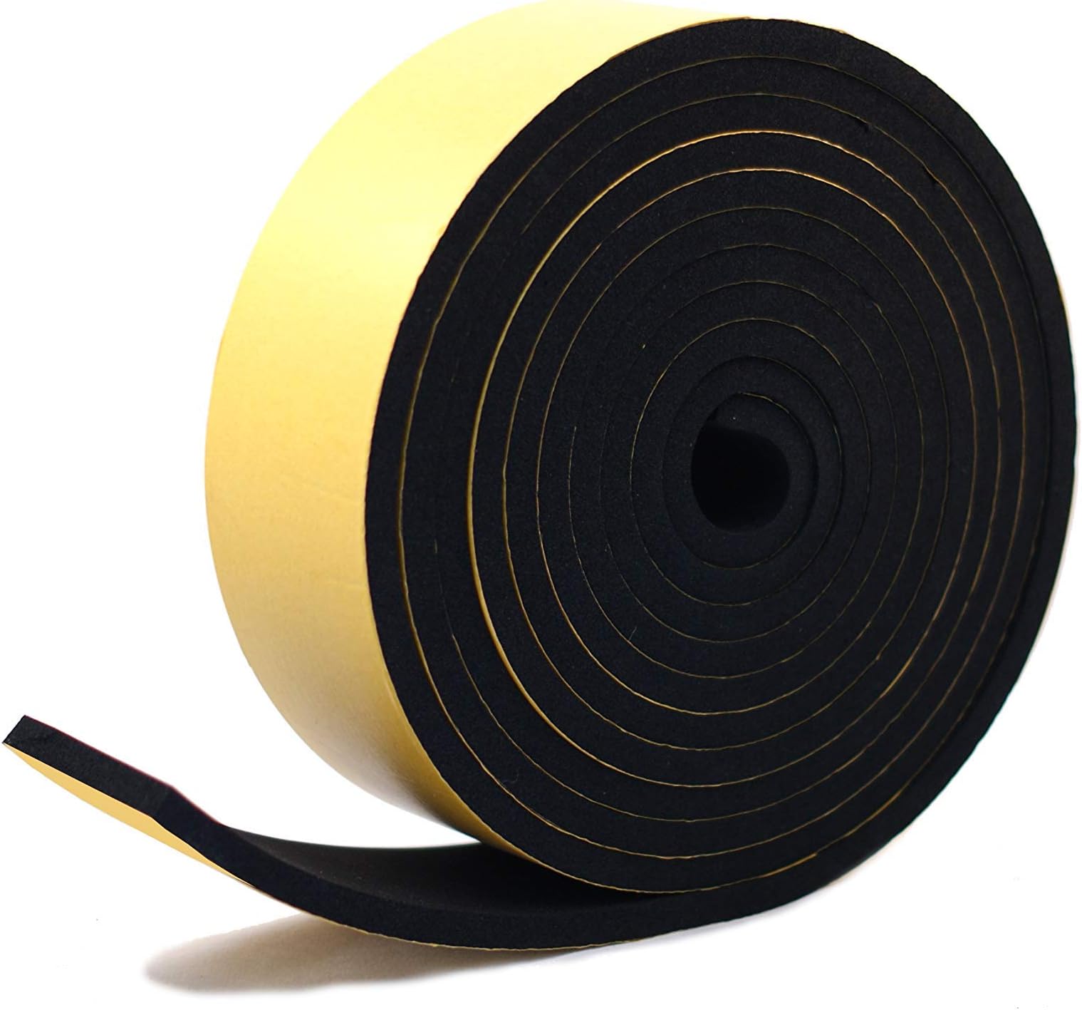 Neoprene Rubber Black Self-adhesive Sponge Strip 75mm wide x 6mm thick x 5m long
