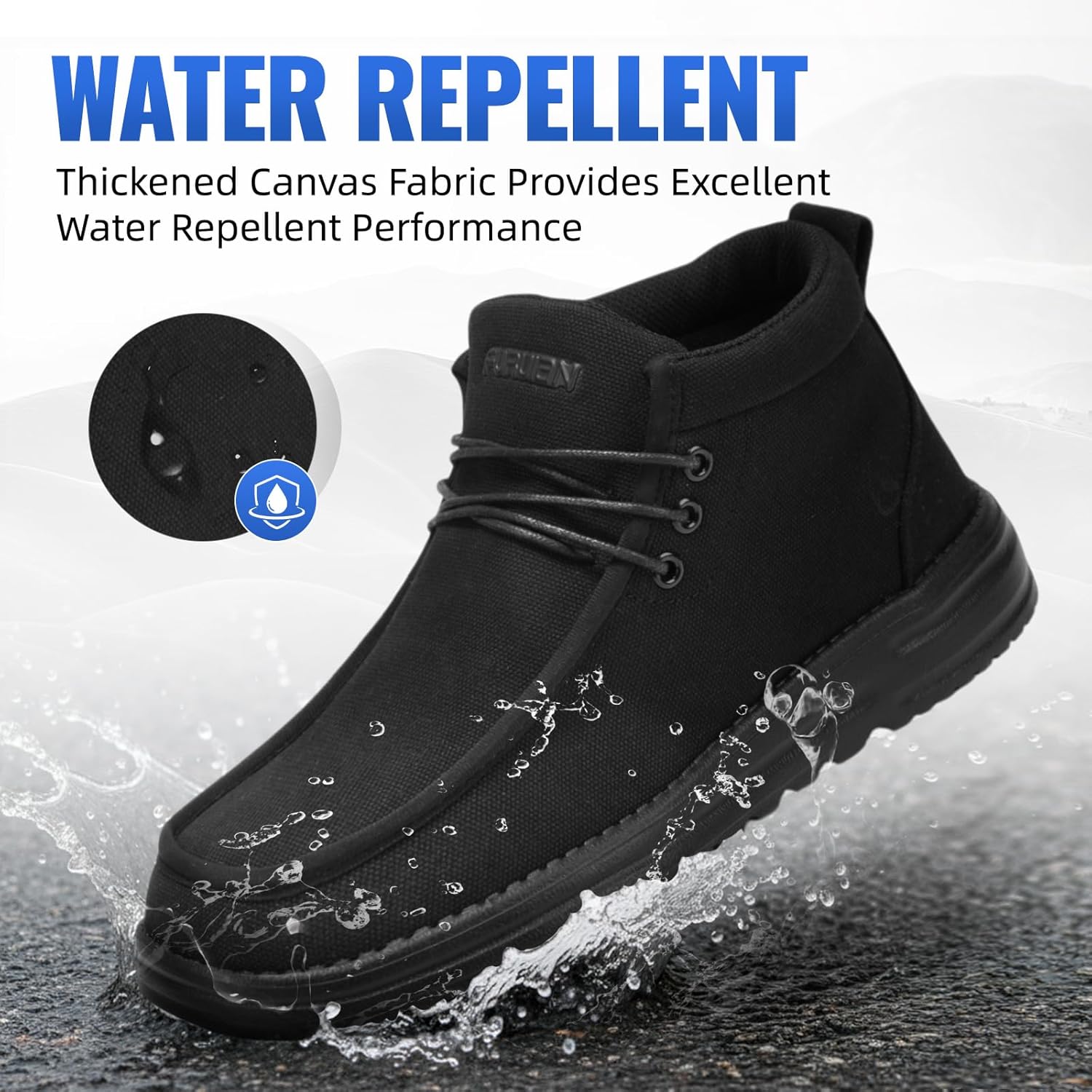 Furuian Steel Toe Shoes for Men High-top Safety Shoes Steel Toe Work Boots for Men Lightweight Canvas Safety Work Loafers Zapatos De Seguridad para Hombres - Image 5