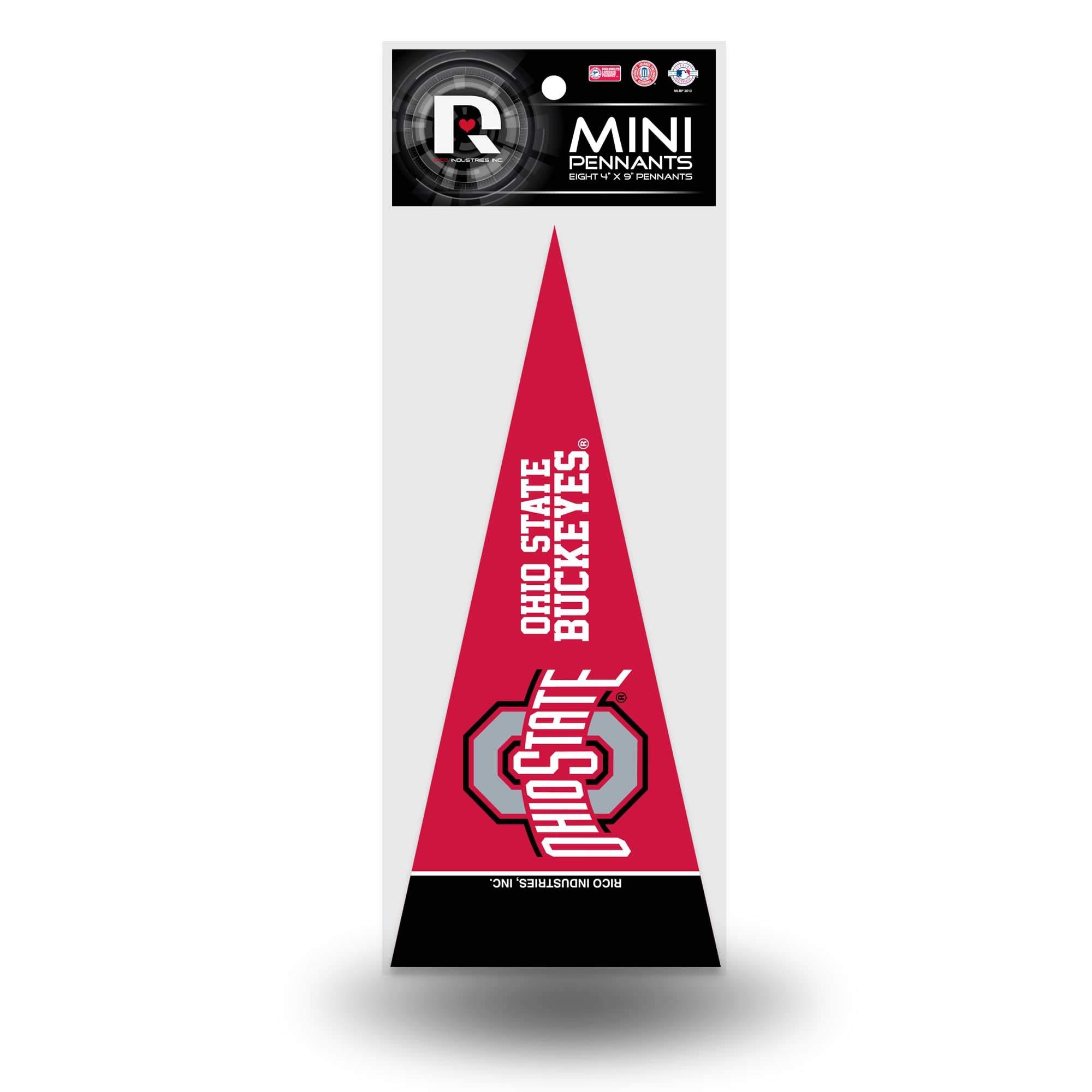 Rico Industries NCAA Mini Pennant Set 4" x 9" Felt Mini Pennant Team Set (Includes 8 Pieces)