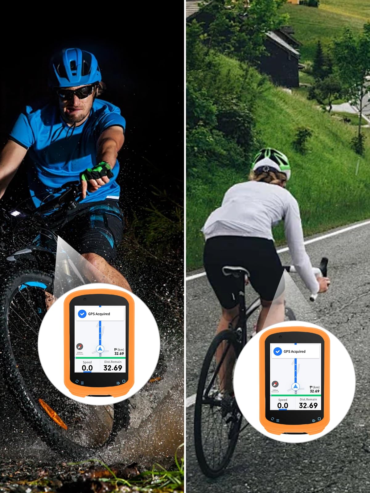 Cover Geoid CC600 GPS per computer da bicicletta, custodia in silicone con protezione morbida per lo schermo, antiurto, delicata sulla pelle e impermeabile