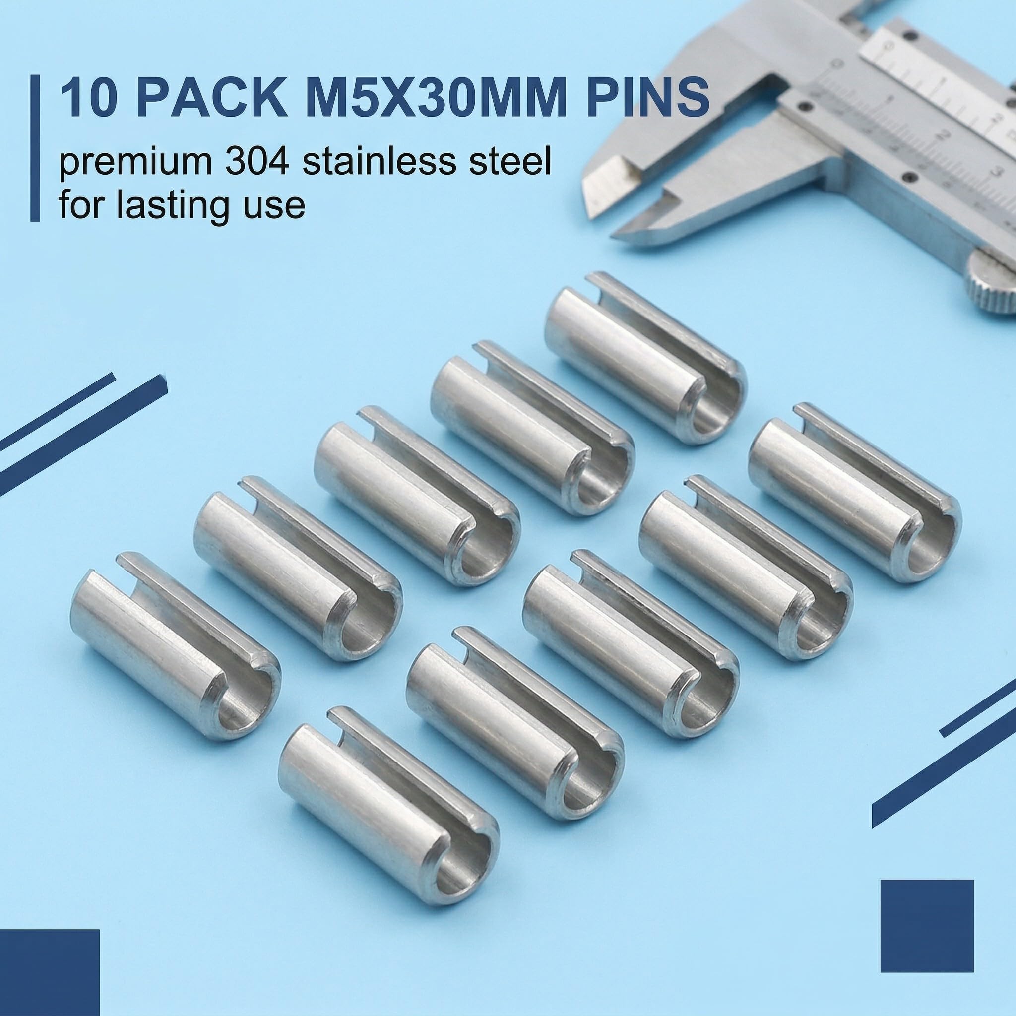 Rondelle Elastiche M5 30Mm 10 Pezzi Acciaio Inox 304 Argento