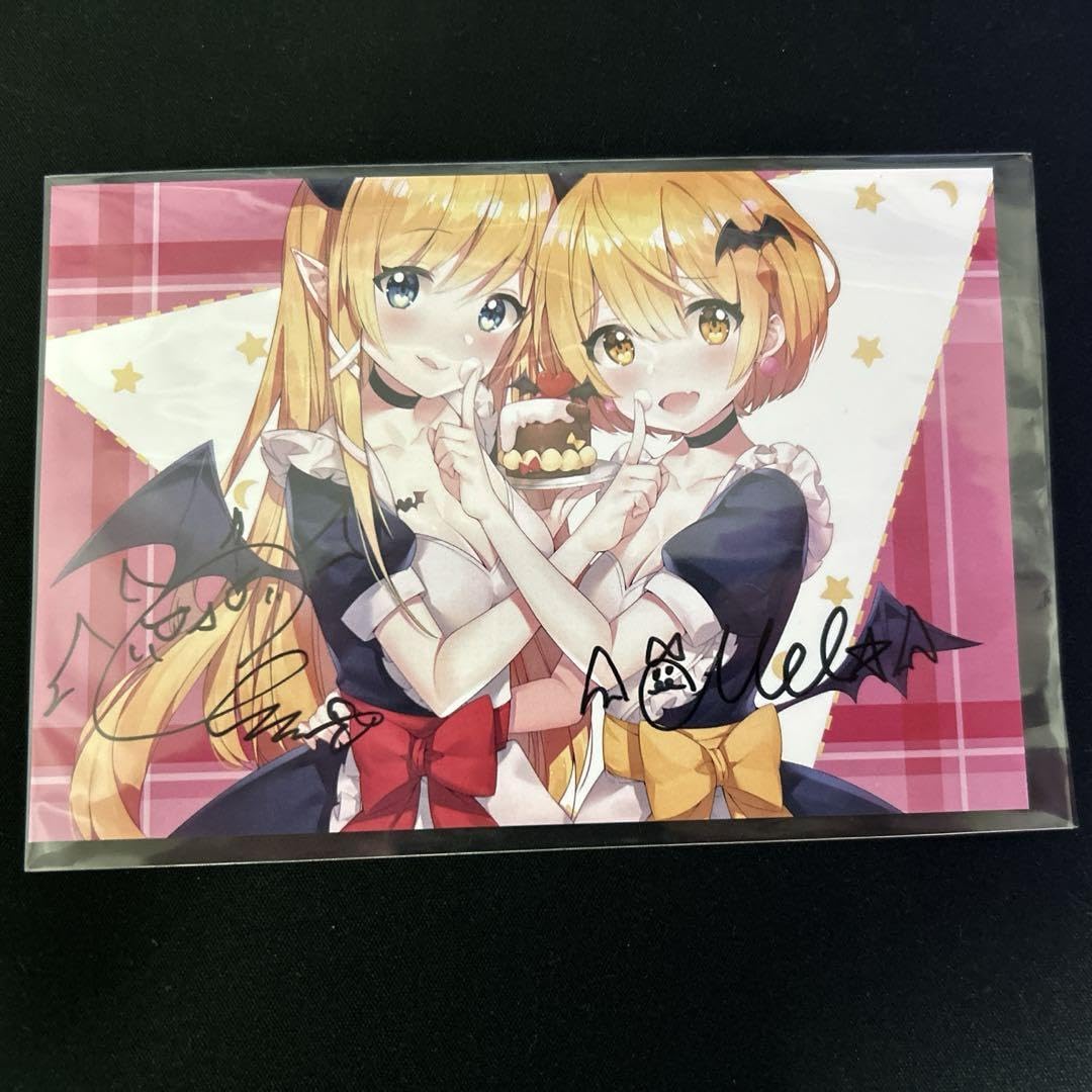 ホロライブ 癒月ちょこ 夜空メル 直筆サイン入りポストカード 初ASMRボイス