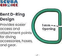 Vista 3 de Scuba ChoiceScuba Choice Aluminum BCD D-Ring Set Verde