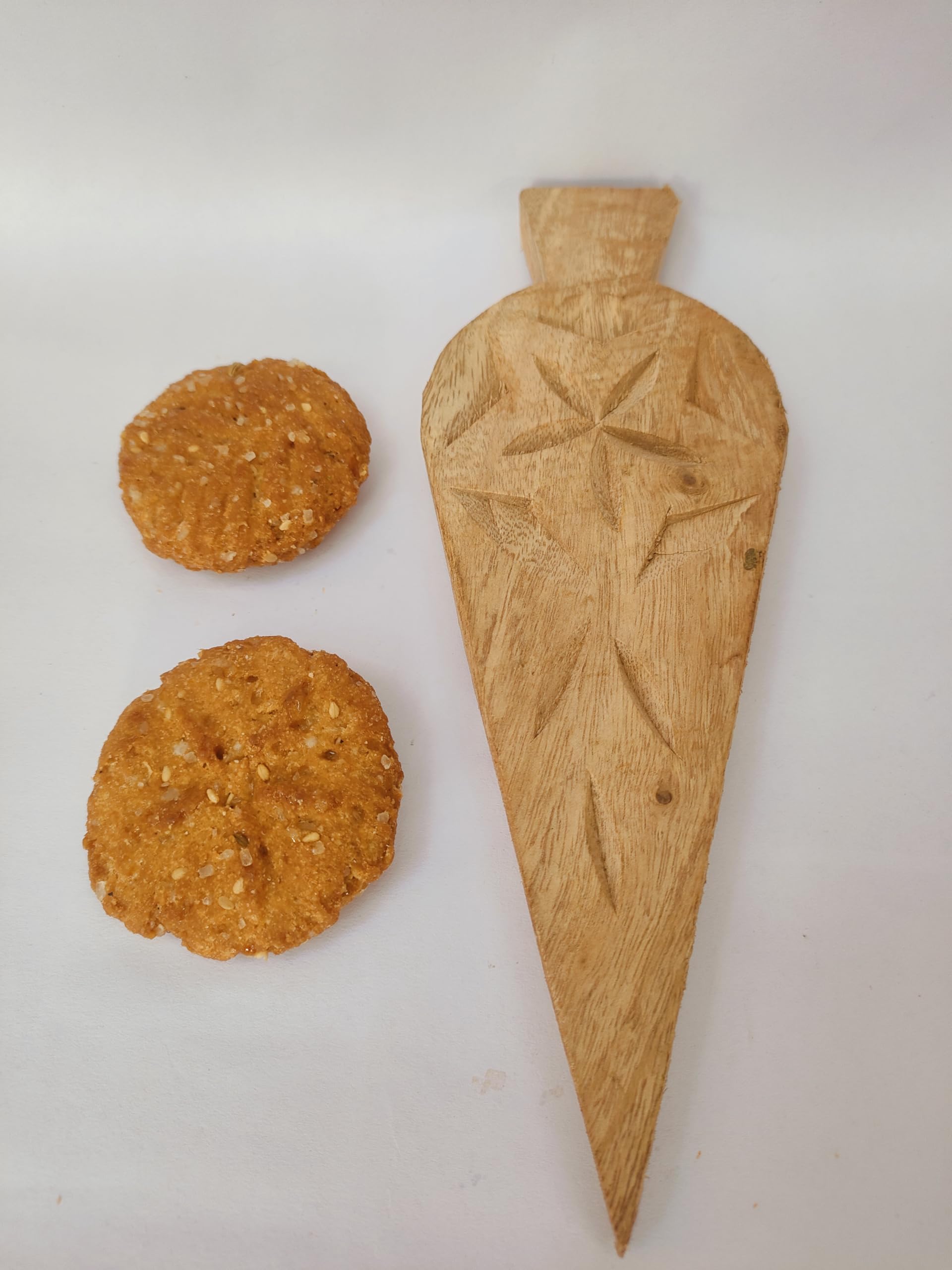 Buy Wooden Thekua Mould, Traditional Cookie Press, Handcrafted