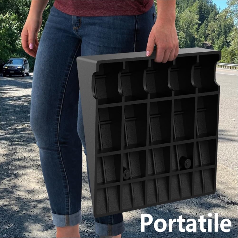 Rampa de Goma para Bordillo Altura de 10-12 cm Rampa Antideslizante | 50 cm x 50 cm, Capacidad de Carga de 2000 kg, para Silla de Rueda Moto Coche Carrito(4.4in/11cm H)