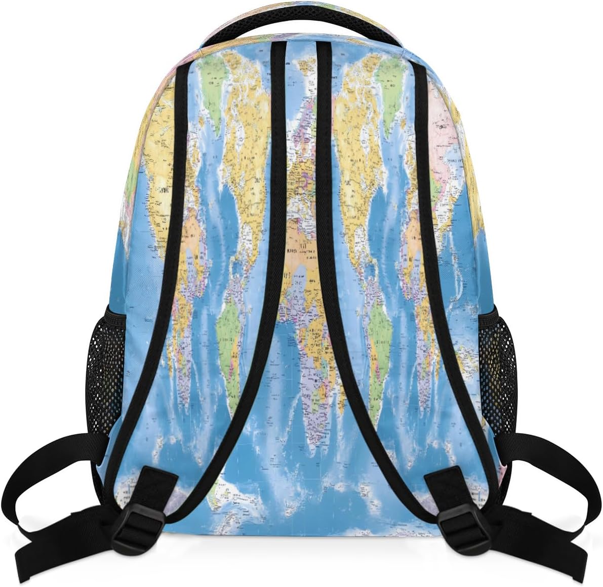 Backpacks Globe World Map School Bag Student Bookbag Adjustable Shoulder Bags Laptop Rucksack Travel Hiking Camping Daypack for Teens Girls Boys Women Men