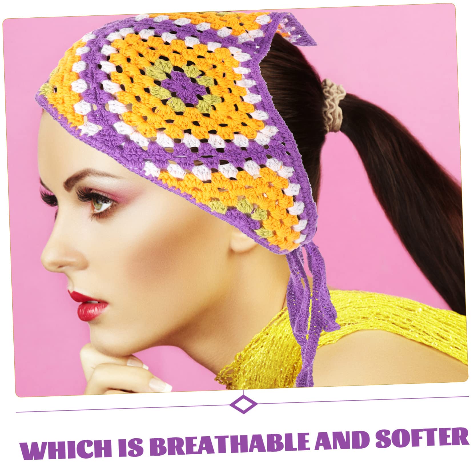 Healeved 5piezas Diadema De Ganchillo Para Mujer Bandana Colorida y Chic Para Yoga Viajes y Uso Diario Accesorio De Moda Para Cabello
