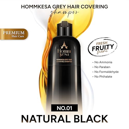 Miniatura 3 de Champú para cubrir el cabello gris - Champú de tinte para cabello 3 en 1 premium para cabello gris (negro natural)