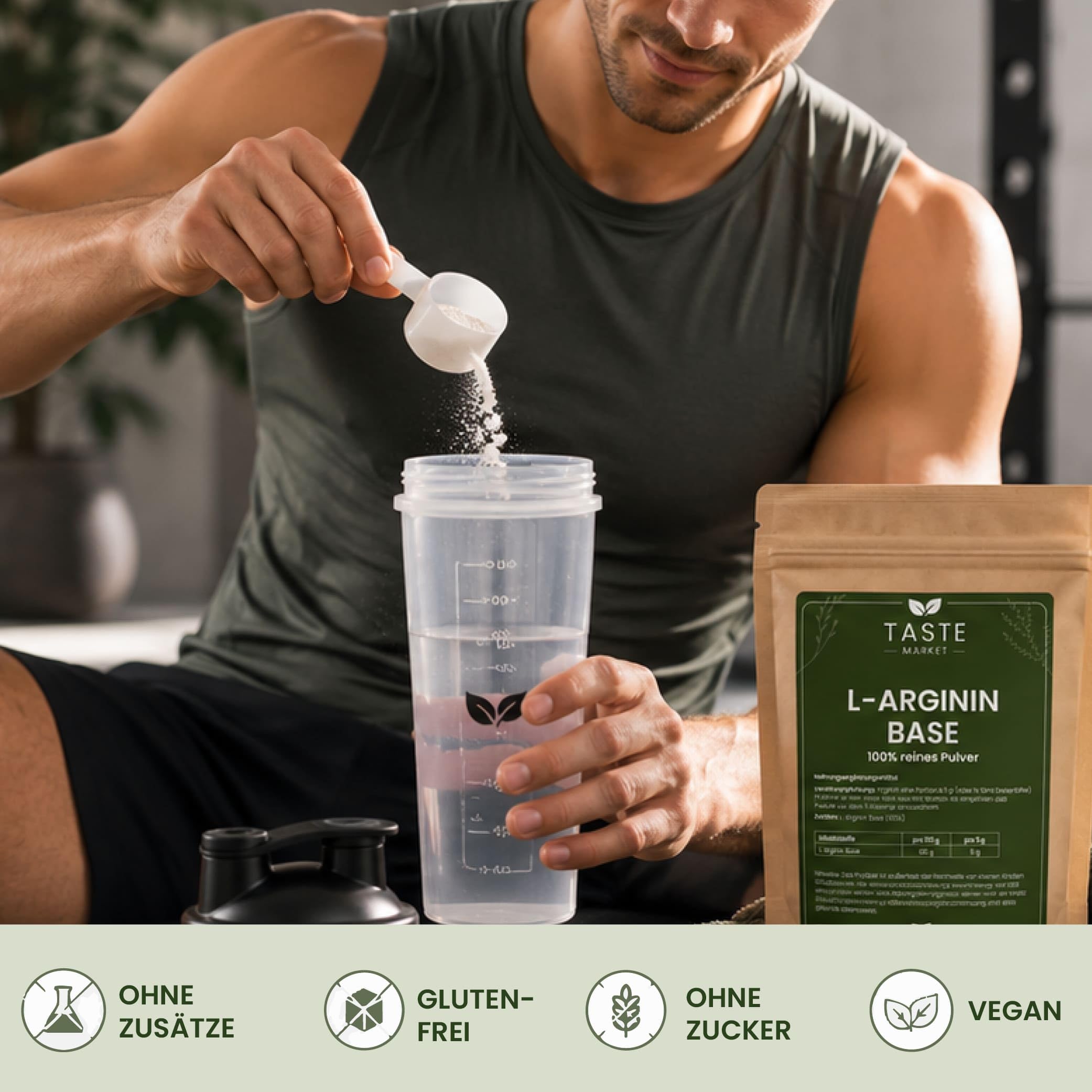 2 kg L-Arginin Pulver | 100% rein | Ohne Zusatzstoffe | nicht-essentielle Aminosäure
