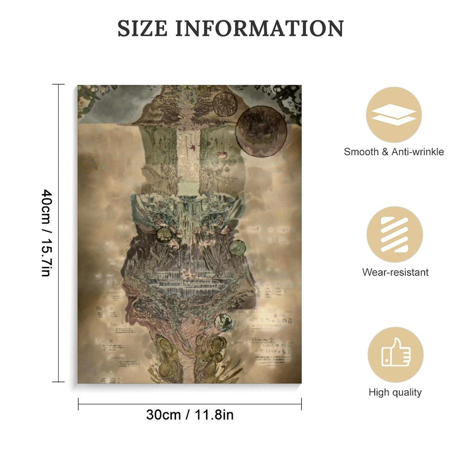 Amazon.co.jp: アートパネル メイドインアビスの地図 アートポスター