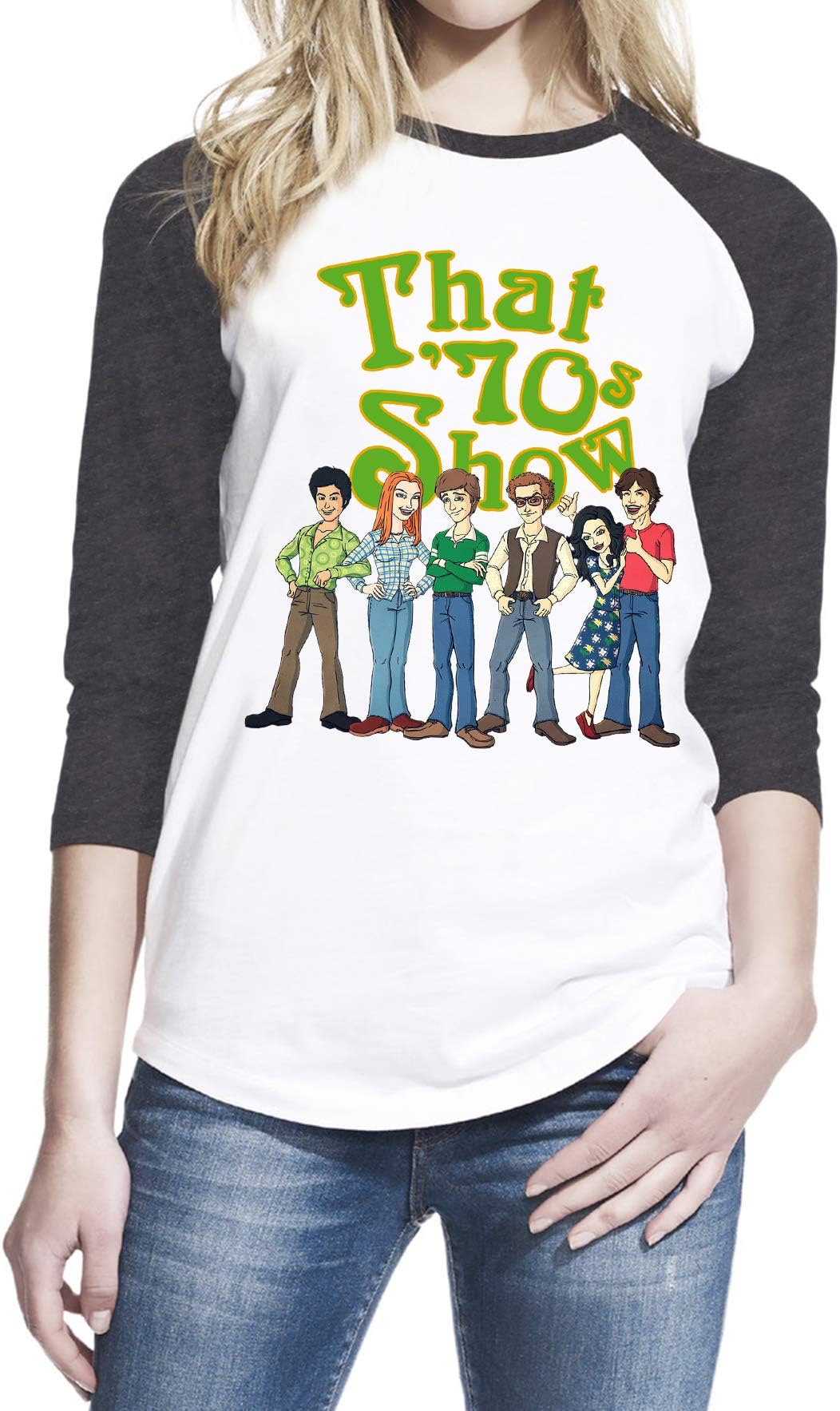 WearuzThat 70s Show Retro TV Show Teen Women Baseball T-Shirt