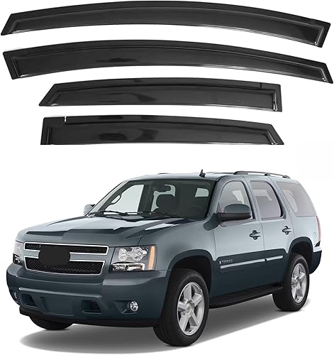 Miniatura 212 de IG - Visera para ventana de automóvil, protector contra la lluvia, el sol y el viento, con cinta adhesiva, deflector extraduradero para ventana