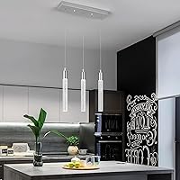 Vista 2 de Kitchen Island Lighting Modern Light Fixture Kitchen Island Pendant Light Dimmable LED Chrome Mini Pendant Lighting Dinning Room Living Room Chrome