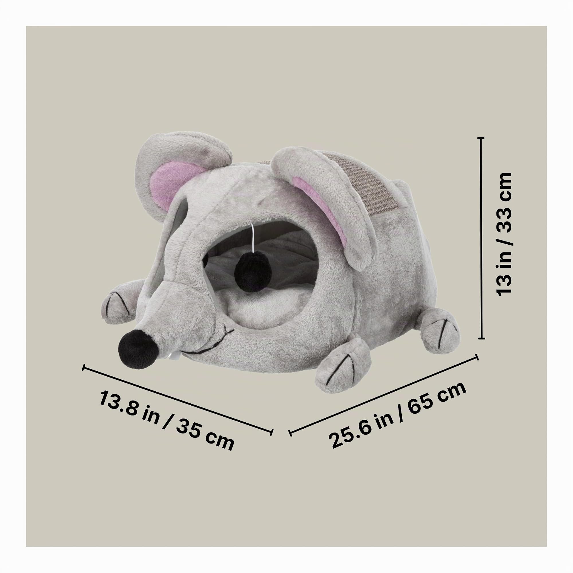 Trixie 36290 Kuschelhöhle Lukas, 35 x 33 x 65 cm, grau, 1 Stück (1er Pack)