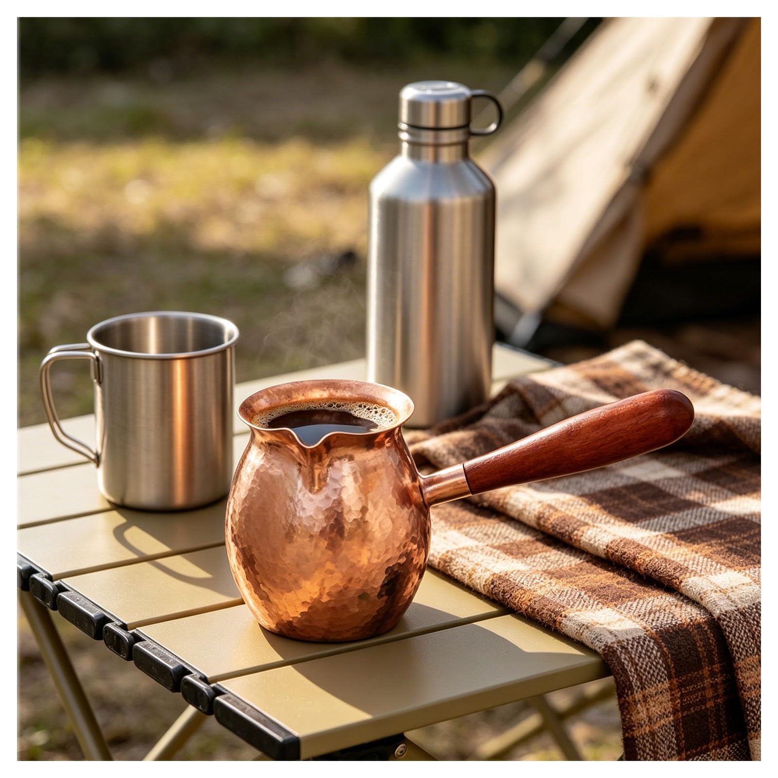 500 ml türkische Kaffeekanne, Handgemachte Kupfer Kupferkanne | Hitzebeständig Mokkakanne mit Griff Butterschmelzkanne, FüR Milch, Kaffee Und HeißE Schokolad
