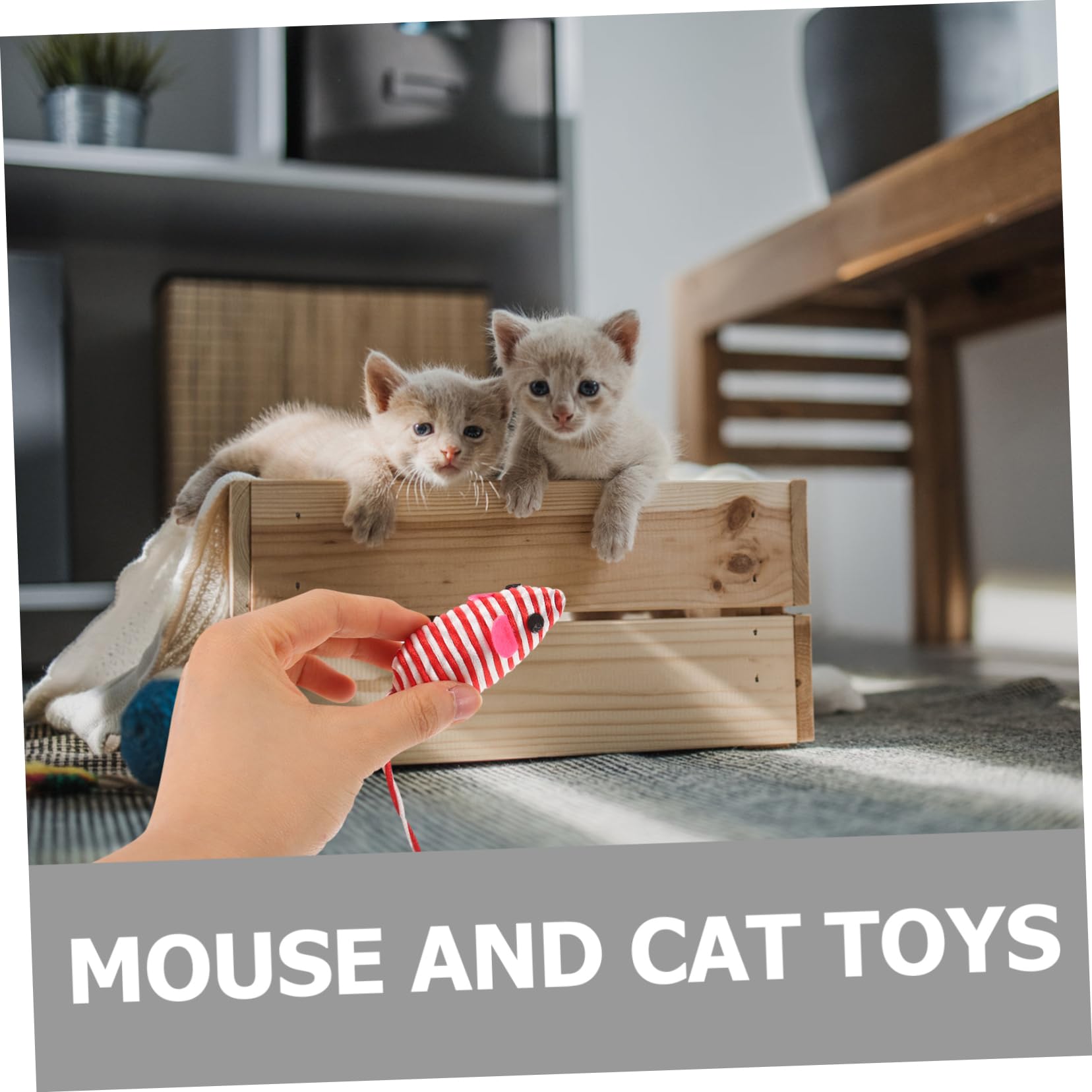 Milisten 40piezas Juguete Interactivo para Gatos De Ratones De Tejidos Juguetes De Caza para Estimulación y Diversión Gatos Domésticos