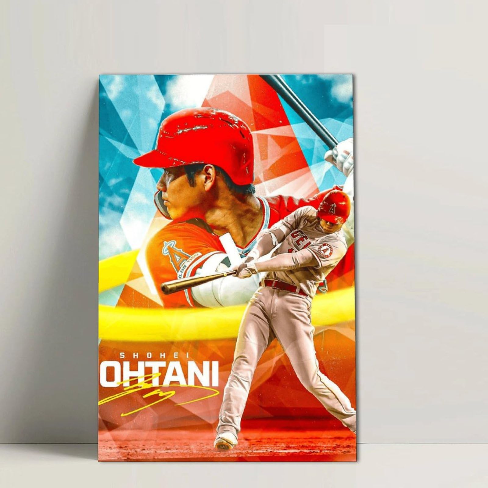 Erwyn Shohei Ohtani Poster Baseball Wall Art Canvas Prints For