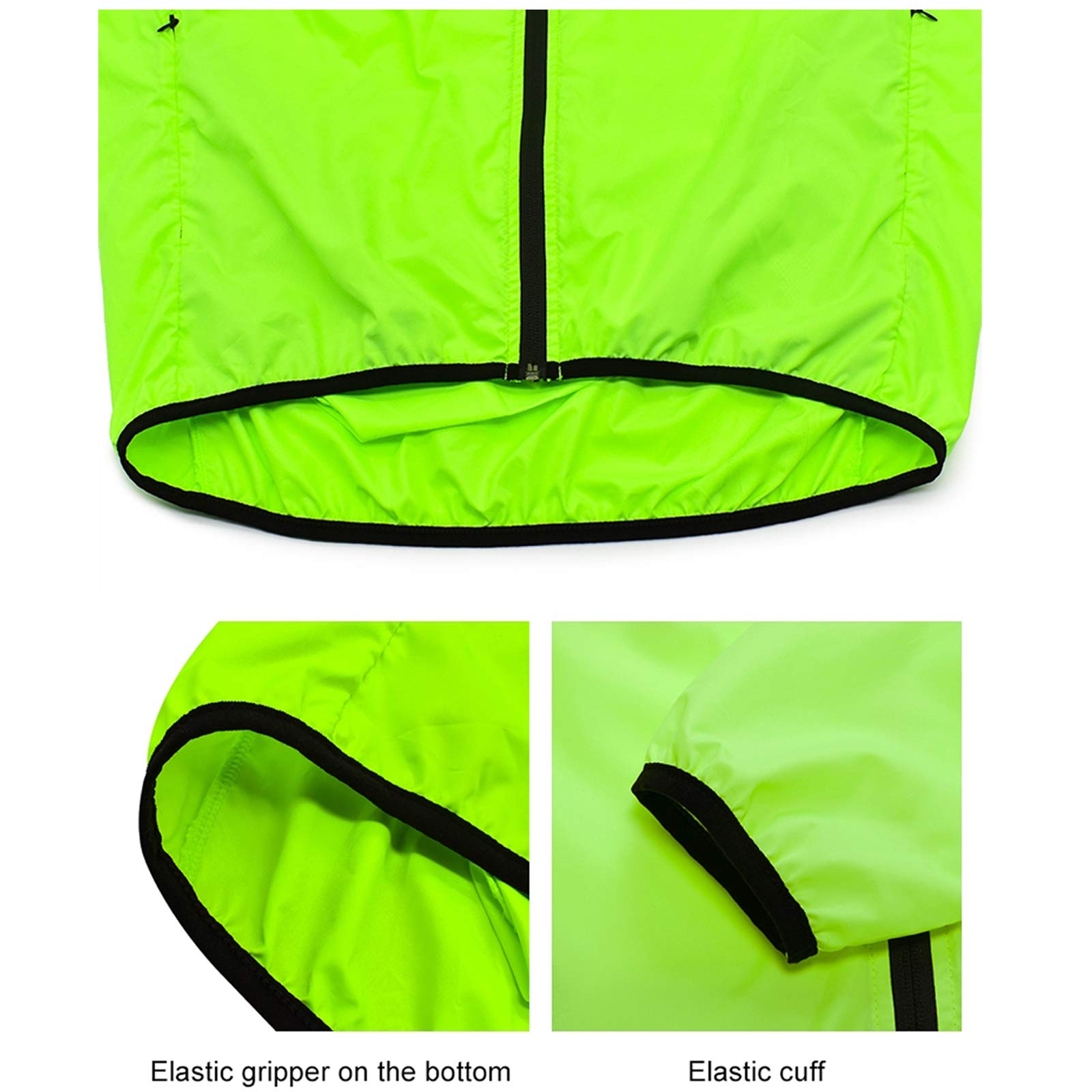 Veste De Vélo pour Hommes,Veste à Manches Longues Réfléchissant Coupe-Vent Randonnée à Vélo Sécurité Veste De Running Résistant à l'eau Manteau Vêtements De Sport,pour Pl