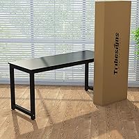 Vista 7 de Tribesigns Computer Desk, 47 inch Modern Simple Office Desk Computer Table Study Writing Desk for Home Office, Black