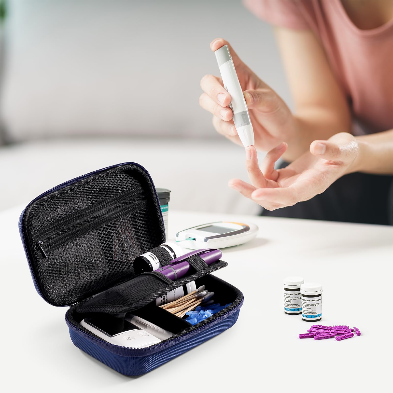 ProCase Étui Voyage de Insuline Médicament, Trousse à Insuline Diabétique Pratique, Sac Diabète de Stylos à Insuline, Seringues et Aiguilles, Coque Voyage Insuline