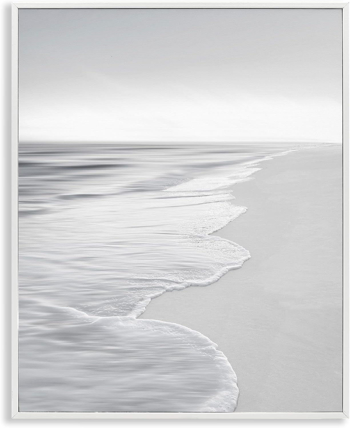 Stupell Industries Foamy Beach Coast White Framed Giclee Art, design by Maggie Olsen, 16 x 20