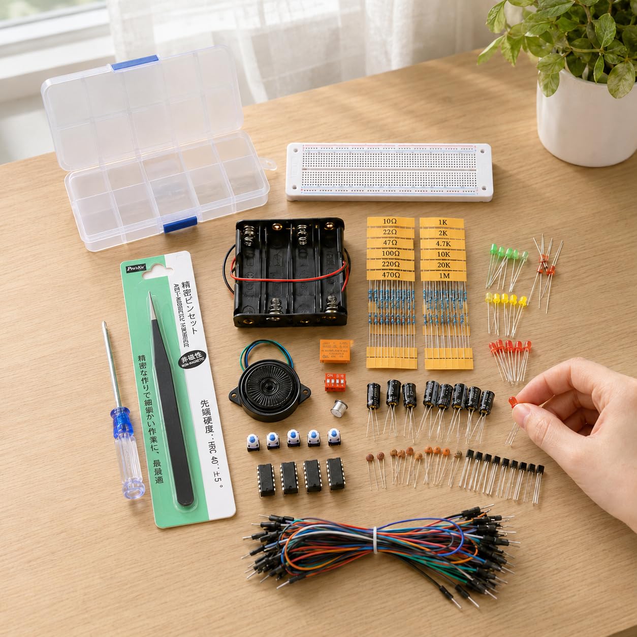 Pacchetto Addestramento Circuiti Elettronici con Circuito Integrato 555 per Costruzione Sperimentale Adatto per Principianti Appassionati E Progetti Scolastici di Tecnologia, style to 1
