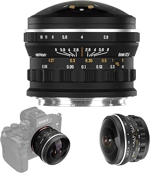 AstrHori 6mm F2.8 Full-Frame Circular Fisheye Lens Ultra Wide Large Aperture Camera Lens for Astrophotography Landscape Photography RF