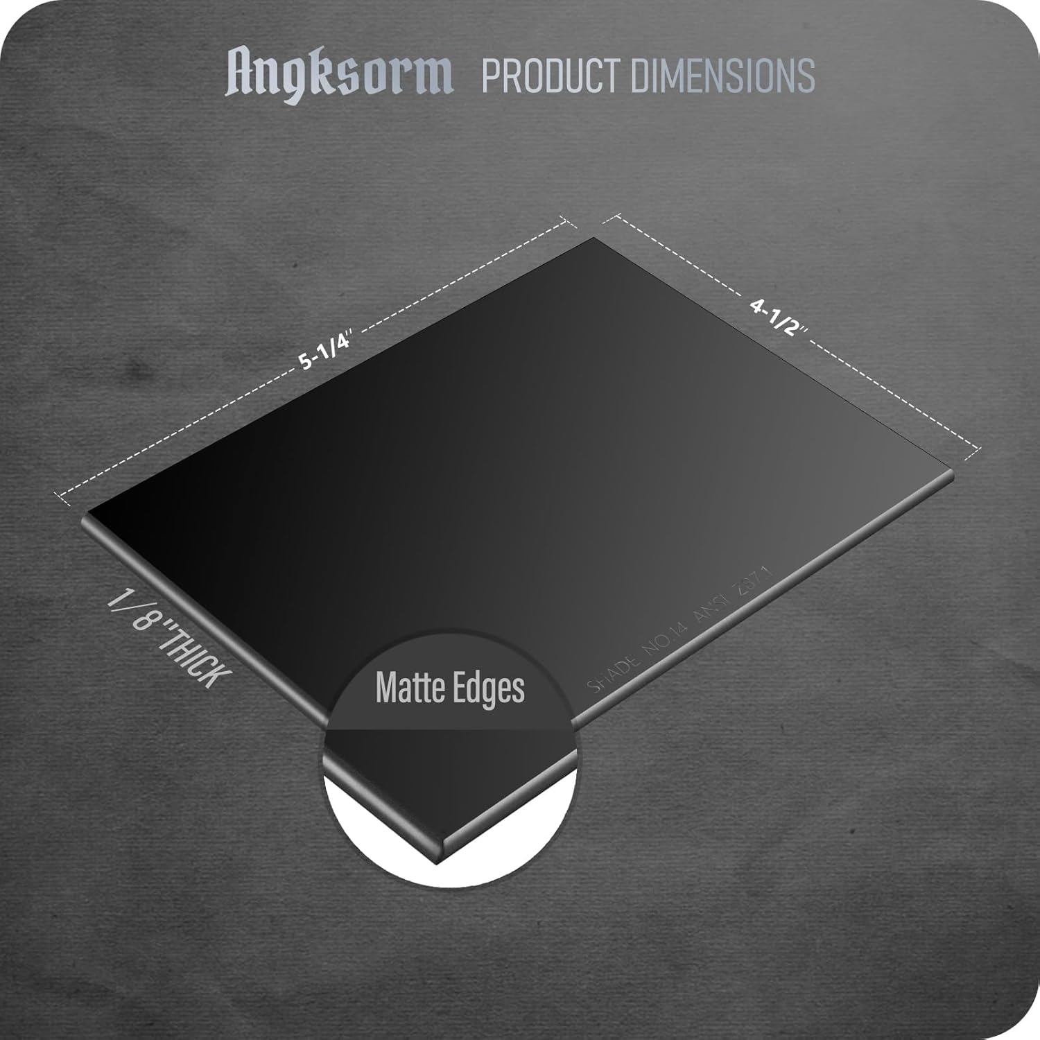 Dimensions of an Angksorm Shade 11 Glass Lens