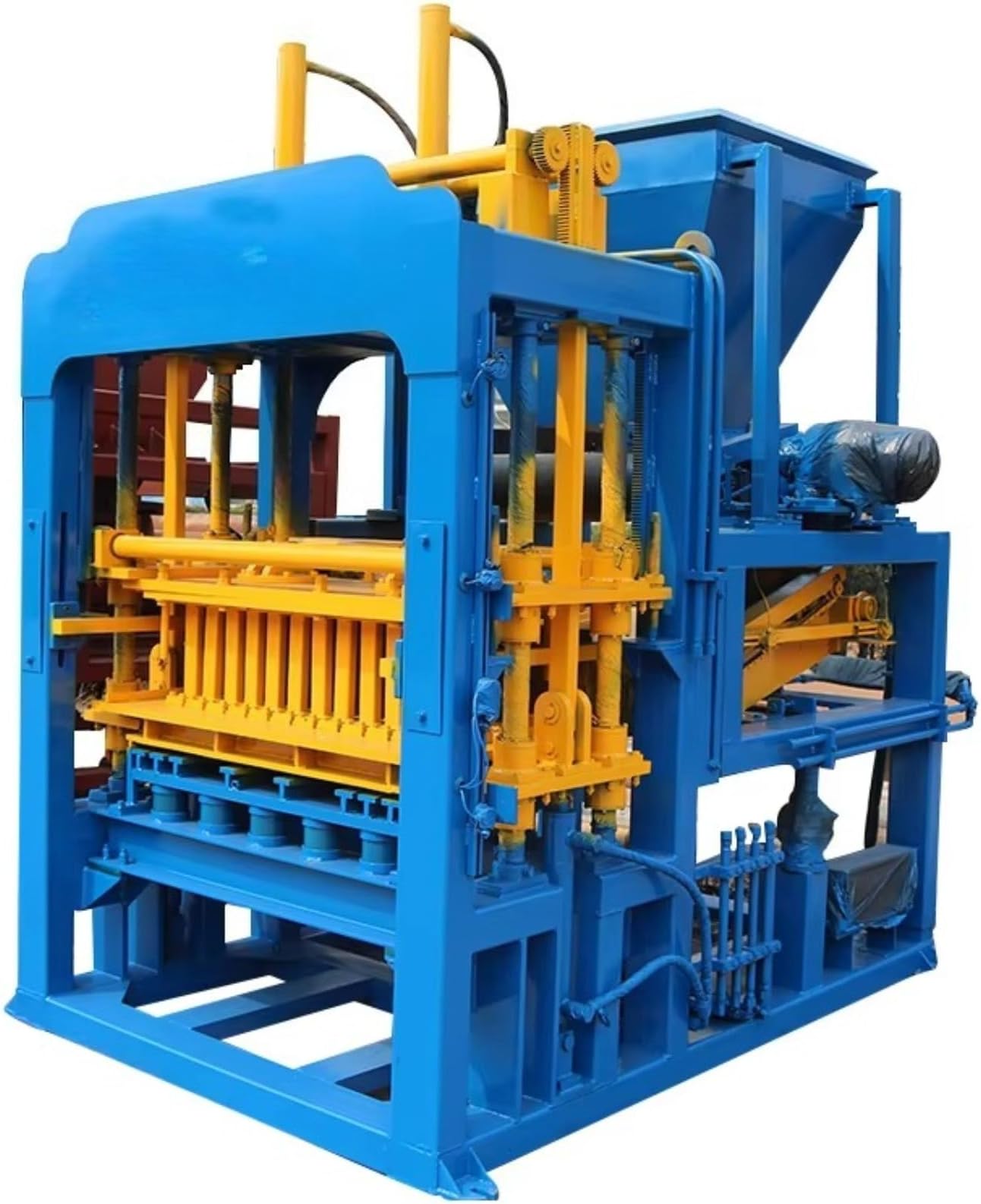Automatic Hydraulic Paving Brick Machine Concrete Block Machine High-Performance Cement Brick Machine for Manufacturing Concrete Blocks, Interlocking Bricks & Paving Stones