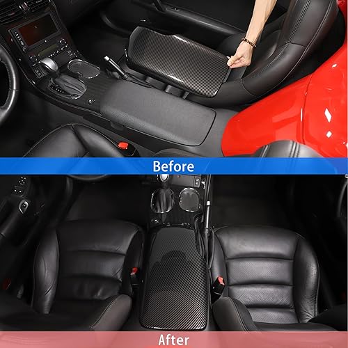 Miniatura 9 de Cubierta de panel de caja de reposabrazos compatible con Chevy Corvette C6 2005-2013, caja de reposabrazos de control central, accesorios de